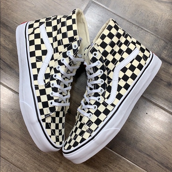 VANS Sk-8-Hi TAPERED CHECKERBOARD black/true white - Picture 11 of 16
